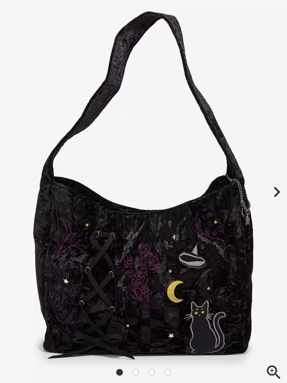 Practical Magic Icons Velvet Shoulder Bag